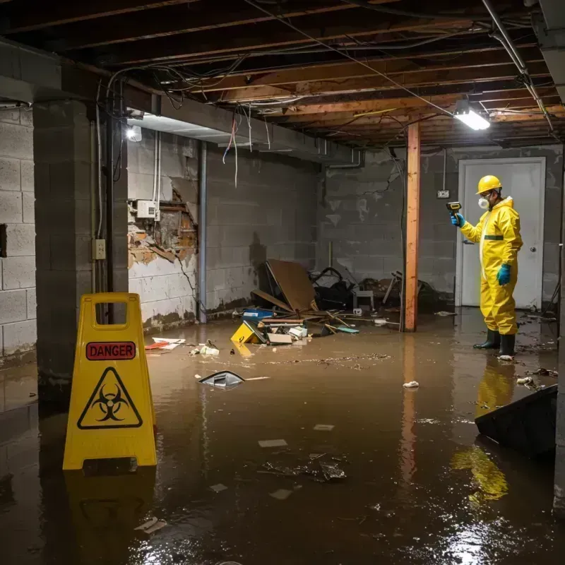 Flooded Basement Electrical Hazard in Marionville, MO Property