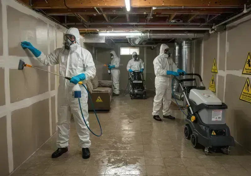 Basement Moisture Removal and Structural Drying process in Marionville, MO